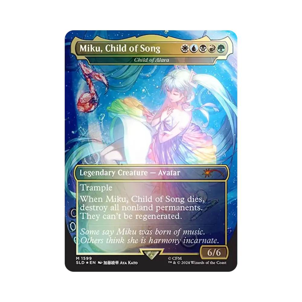 歌の申し子、ミク M :Foil [SLD 1599]【英語版】(シークレットレイヤー