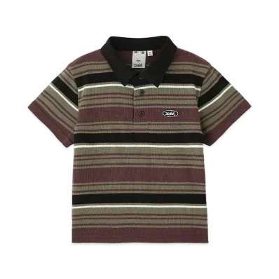 X-Girl Striped Baby Polo Top "Burgundy"