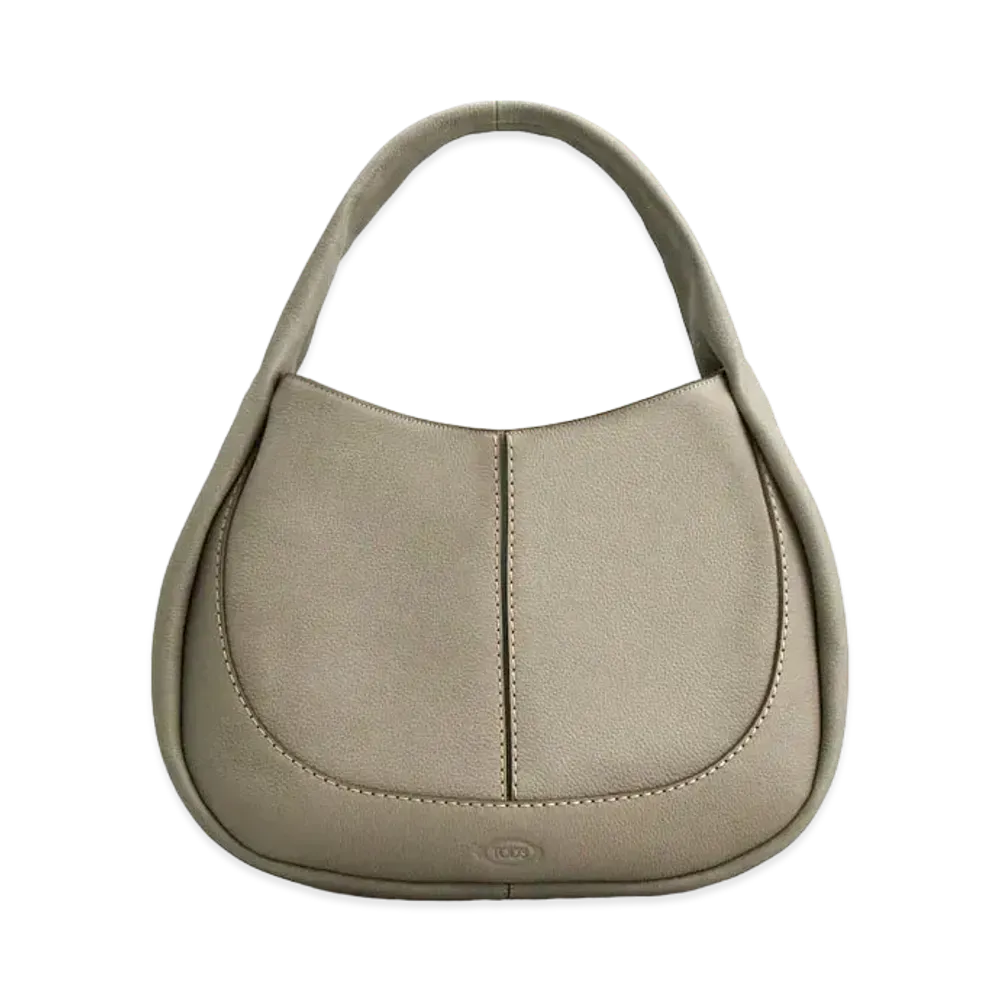 TOD'S Shirt Hobo Bag Medium "Grey"