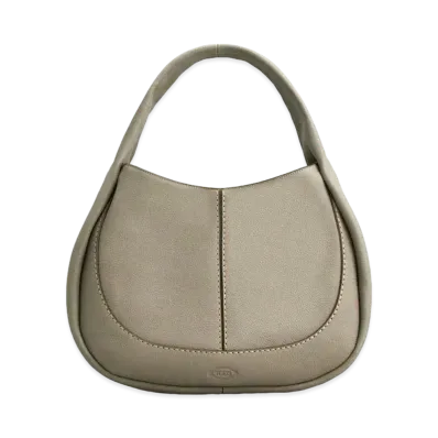 TOD'S Shirt Hobo Bag Medium "Grey"