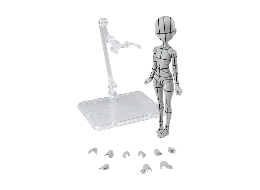 BANDAI "S.H.Figuarts" Body-chan -Ken Sugimori- Edition -Wireframe- (Gray Color Ver.)