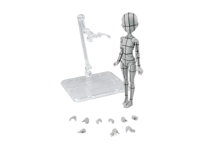 BANDAI "S.H.Figuarts" Body-chan -Ken Sugimori- Edition -Wireframe- (Gray Color Ver.)