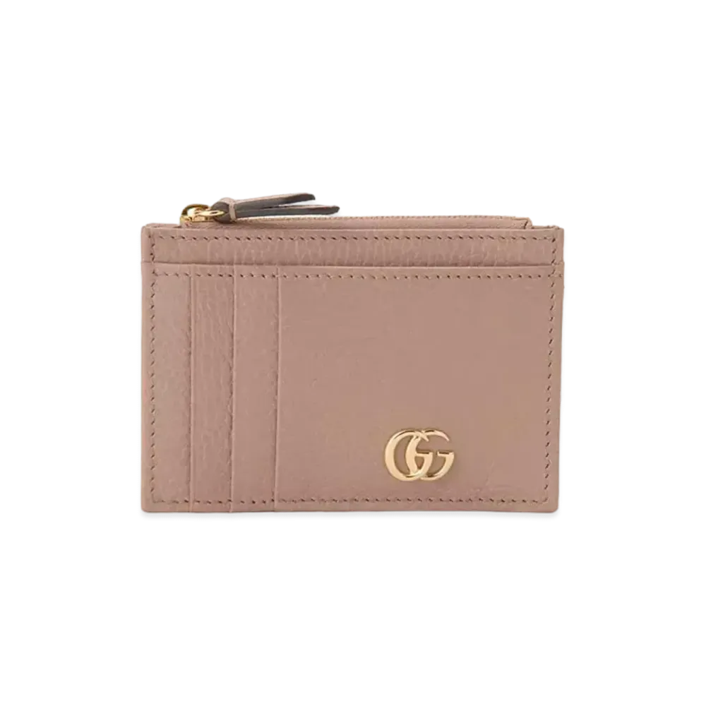 GUCCI GG Marmont Card Coin Case "Pink"