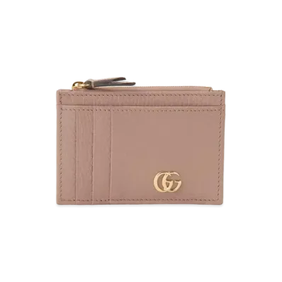 GUCCI GG Marmont Card Coin Case "Pink"