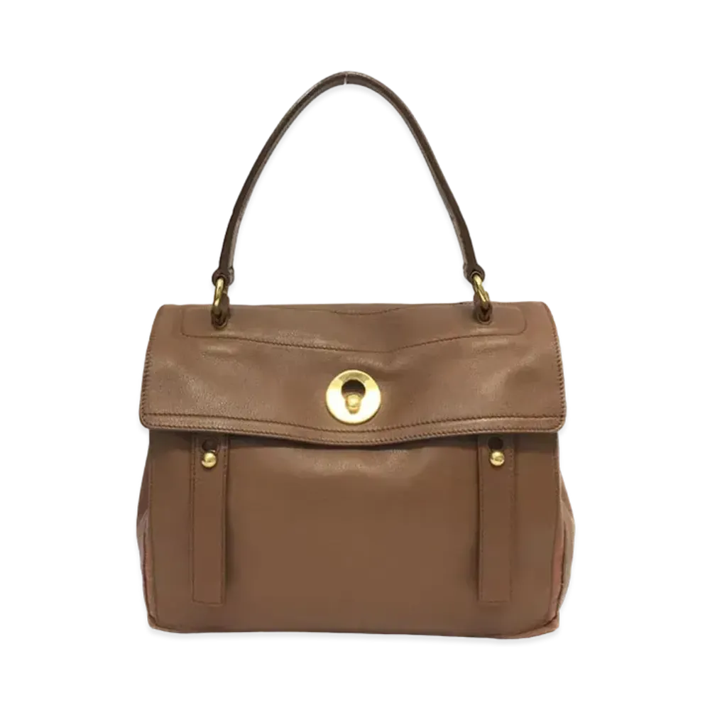 Saint Laurent Muse Two Leather 2WAY Bag "Brown"