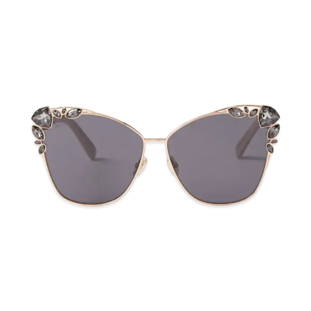 Jimmy Choo Kyla Cat Eye Sunglasses With Swarovski Crystals "Copper Gold"
