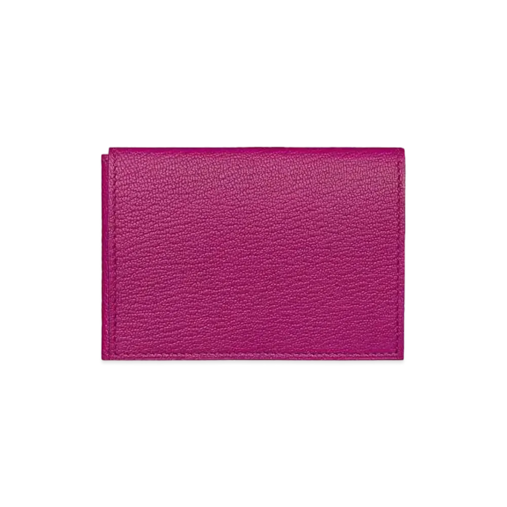 Hermes Guernesey Card Holder "Rose Pourpre"