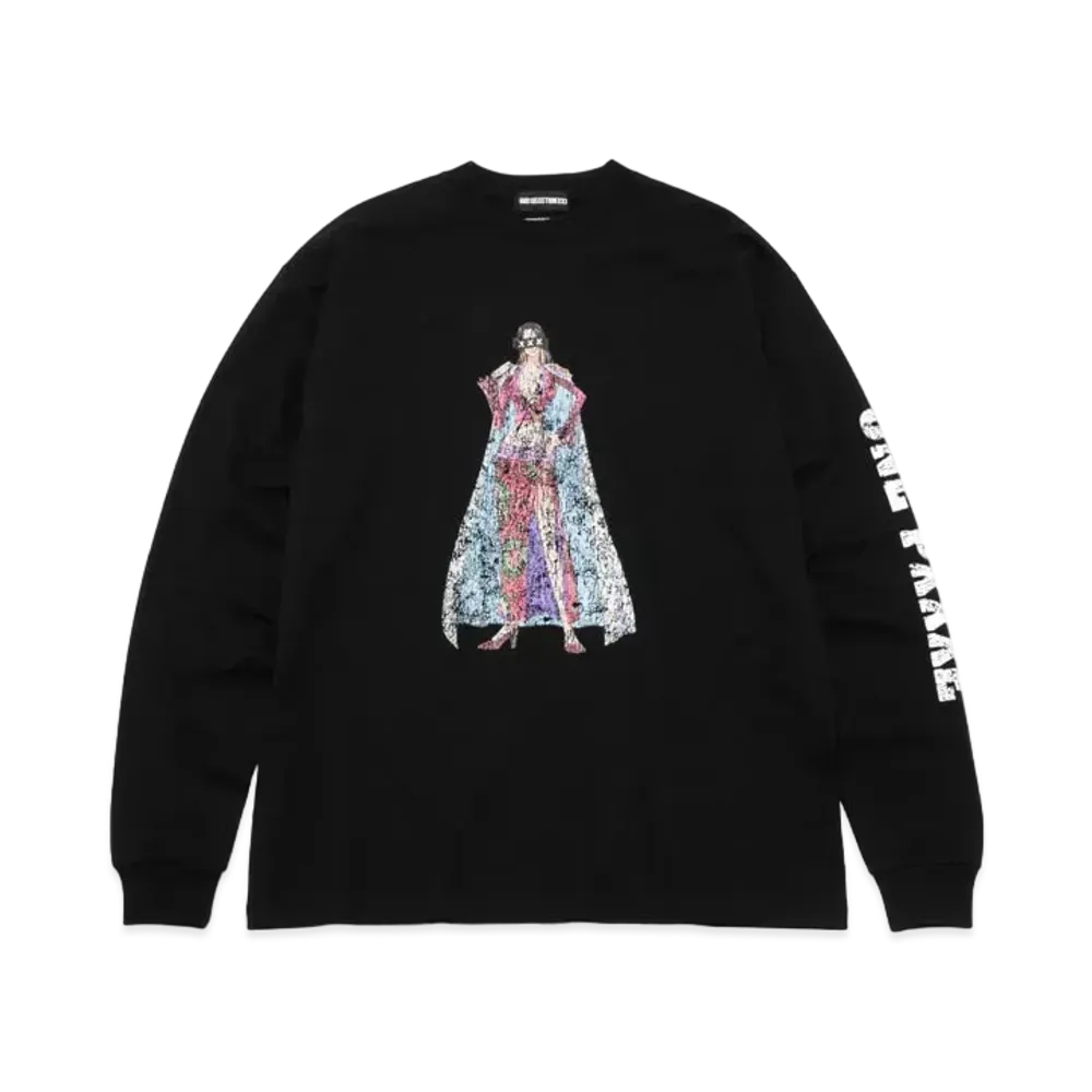 GOD SELECTION XXX x ONE PIECE LONG SLEEVE T-SHIRT GX-S21-LT-02 "Black"