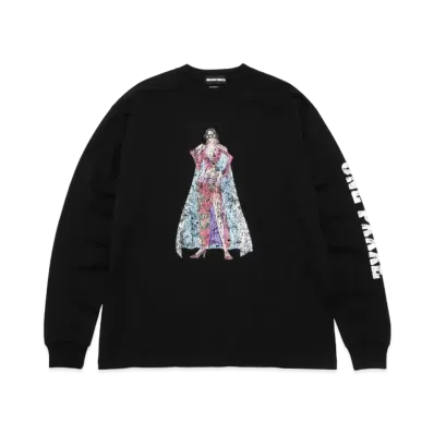 GOD SELECTION XXX x ONE PIECE LONG SLEEVE T-SHIRT GX-S21-LT-02 "Black"