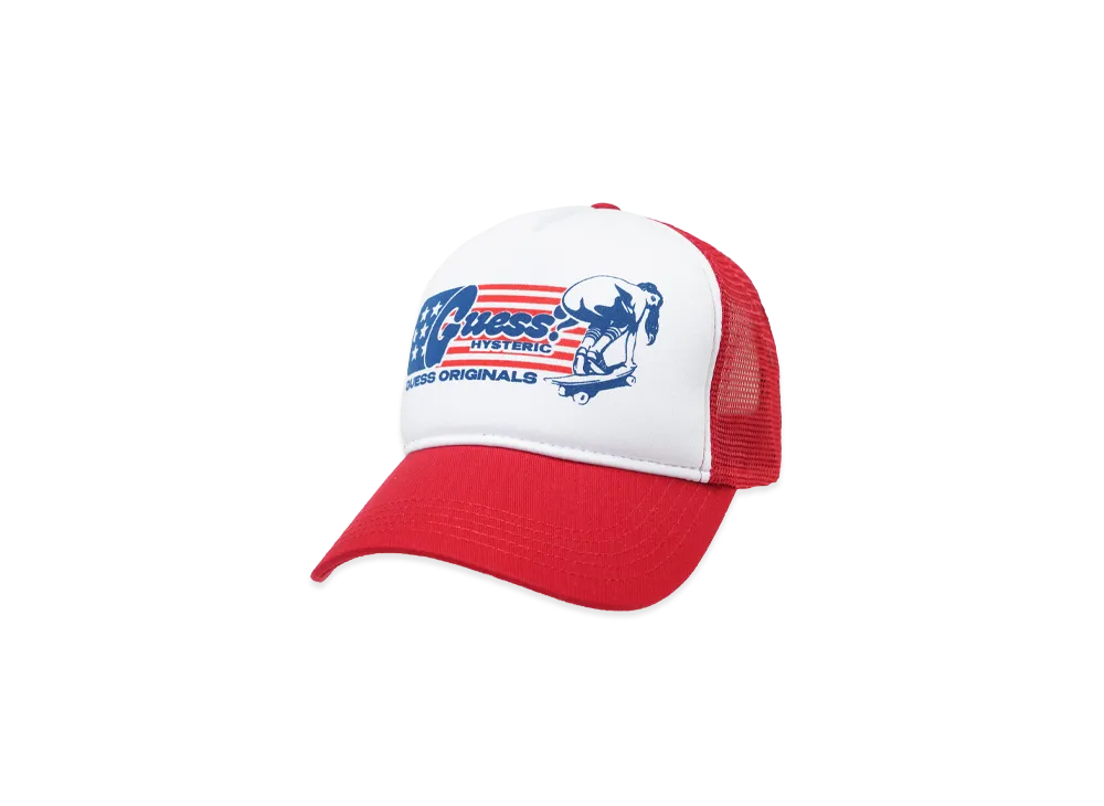 HYSTERIC GLAMOUR x GUESS JEANS Puff Trucker Hat "Red"