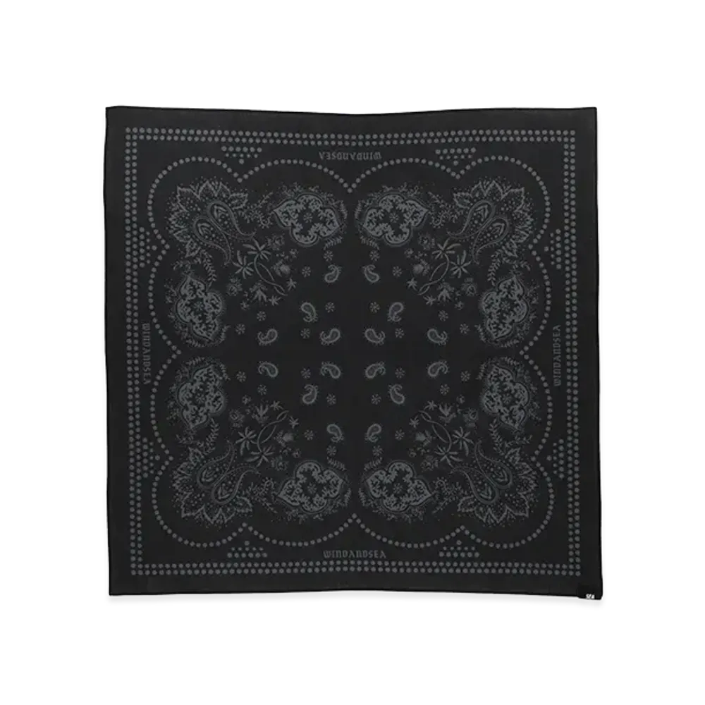 WIND AND SEA Black Bandana "Black"