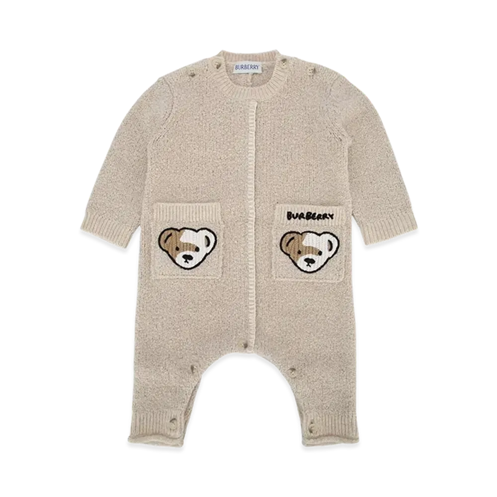 Burberry Kids N4 Bear Knit Dress "Beige"