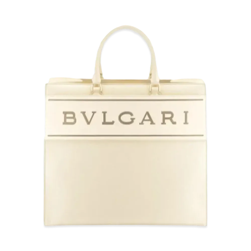 BVLGARI BVLGARI Logo Tote "White"