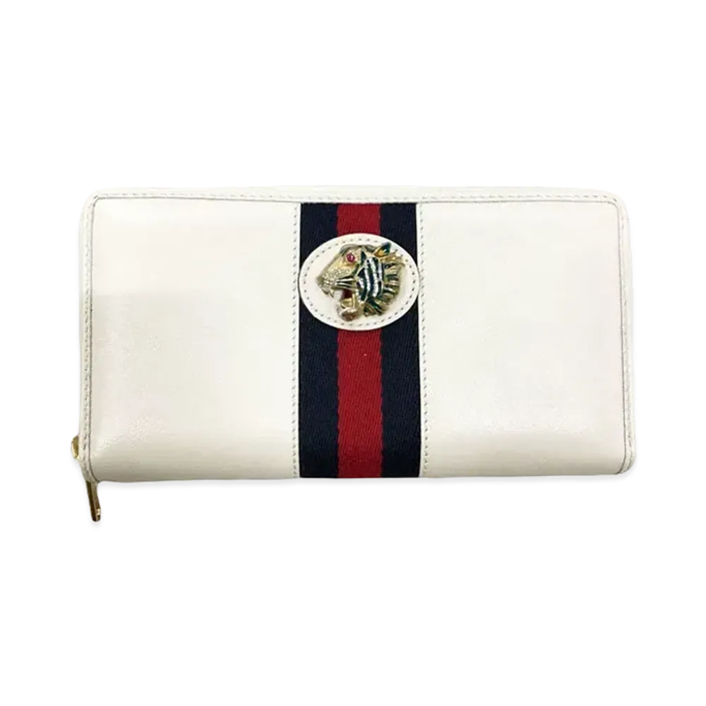 GUCCI Raj Zip Around Wallet "White"