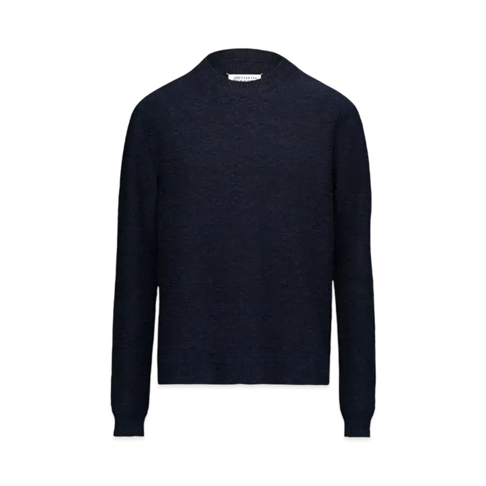 Maison Margiela Men's Nostalgic Boucle Knit Tops "Blue"