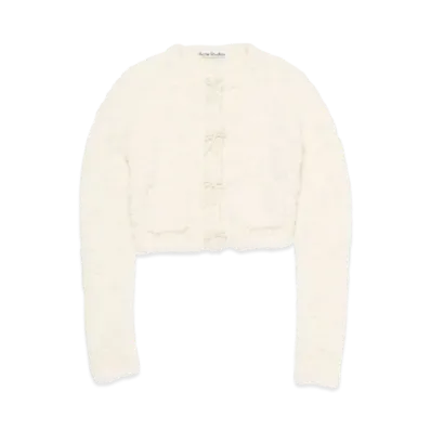 Acne Studios Ribbon Wool Cardigan "White"