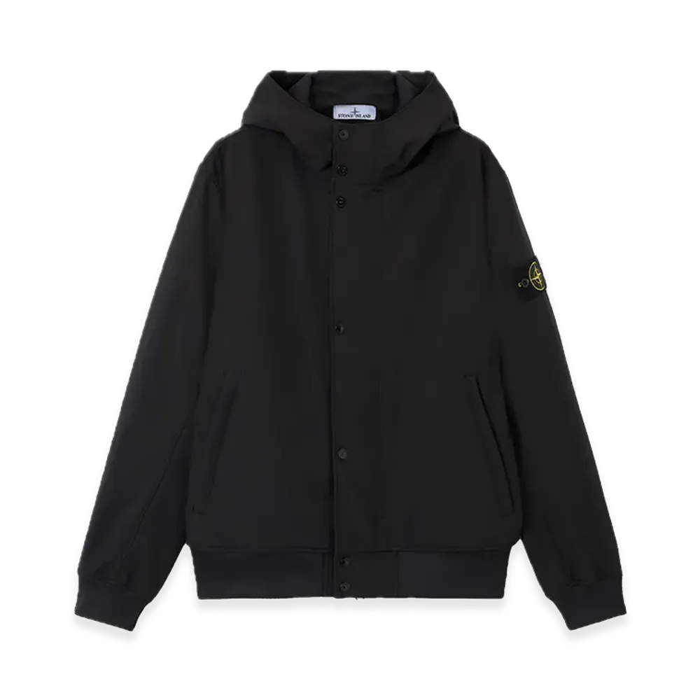 Stone Island 4100118 Light Soft Shell-R E.Dye Technology In Recycled Polyester "Black"