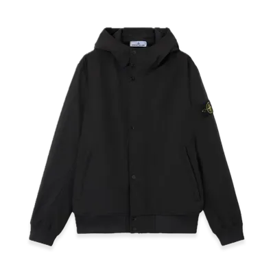 Stone Island 4100118 Light Soft Shell-R E.Dye Technology In Recycled Polyester "Black"
