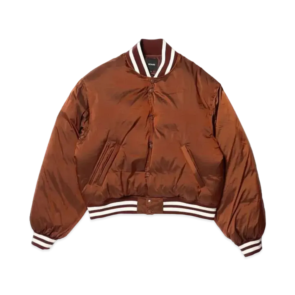 BEAMS Down Varsity Jacket "Brown"