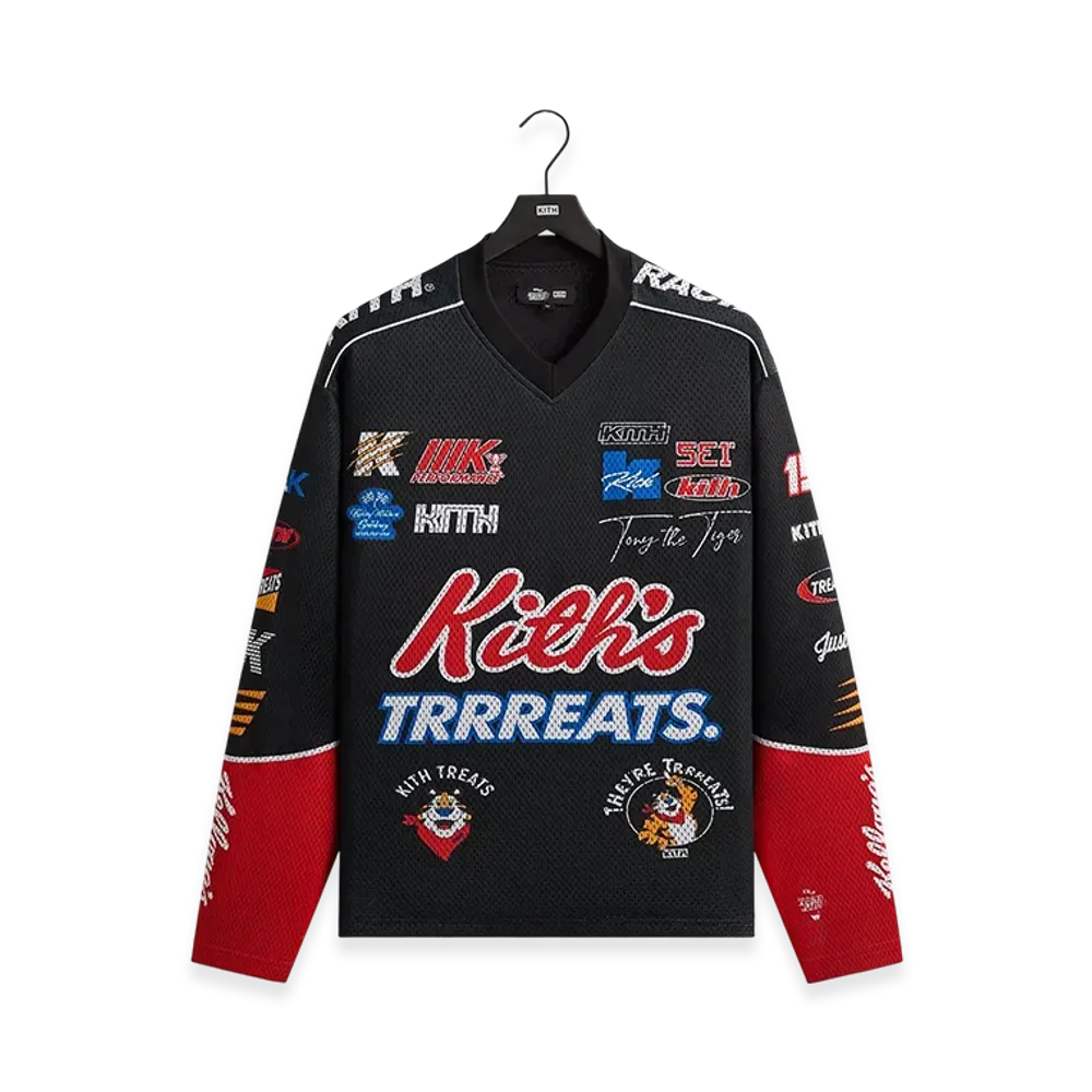 Kith Treats x Kellogg's Frosted Flakes Cereal & Tony the Tiger Agu Jersey "Black"