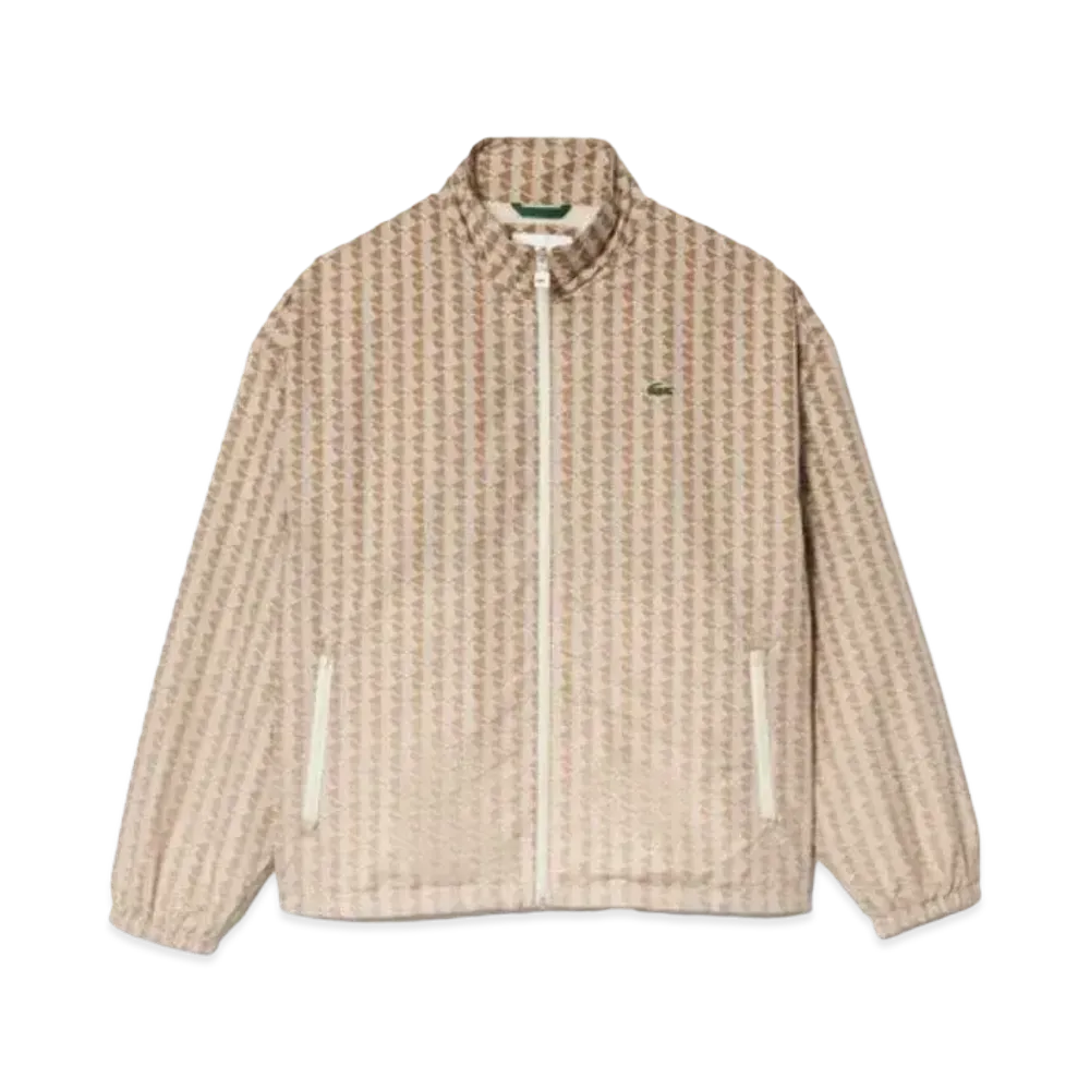LACOSTE Back Print Monogram Track Jacket "Beige"