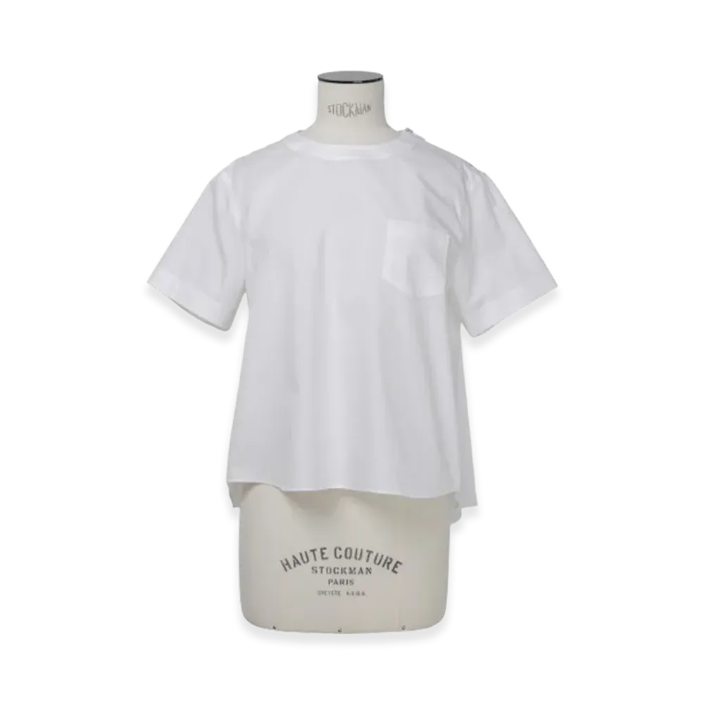 sacai Cotton Poplin Pullover "Off White"