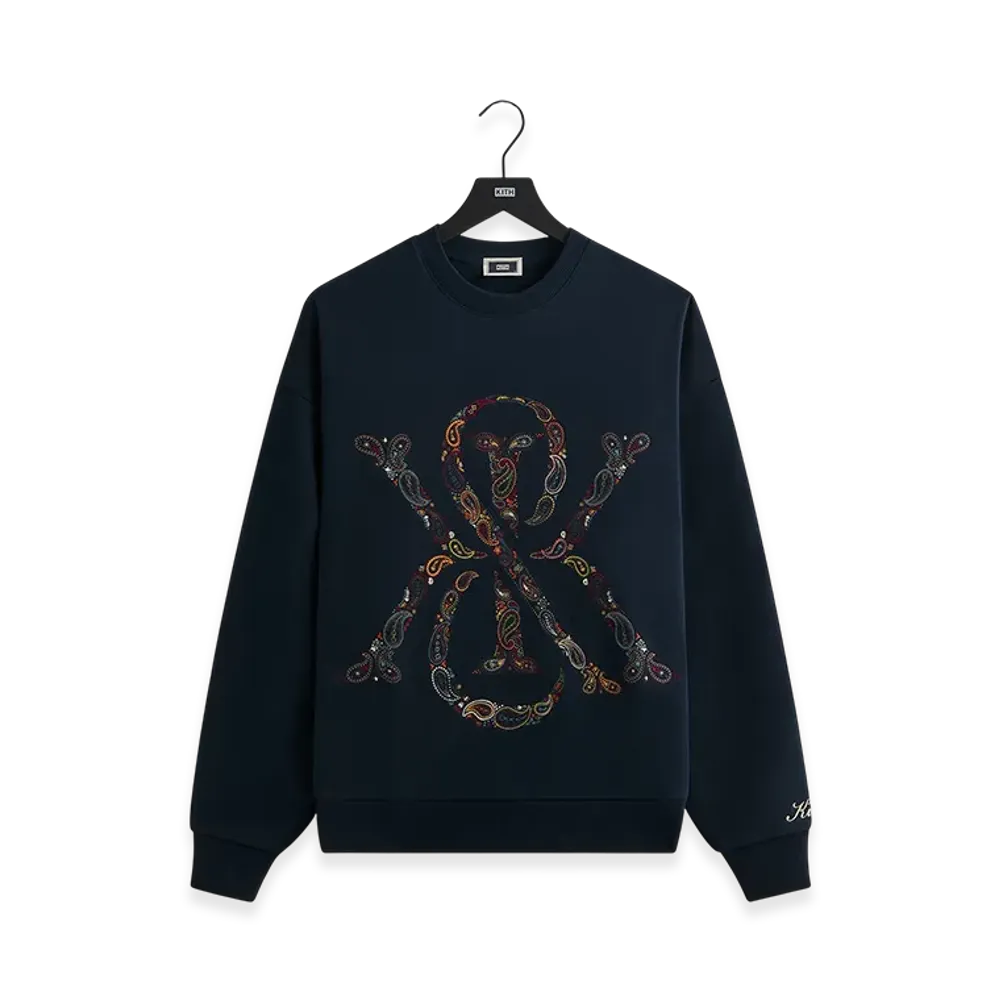 Kith x &Kin Paisley Crest Nelson Crewneck "Nocturnal"