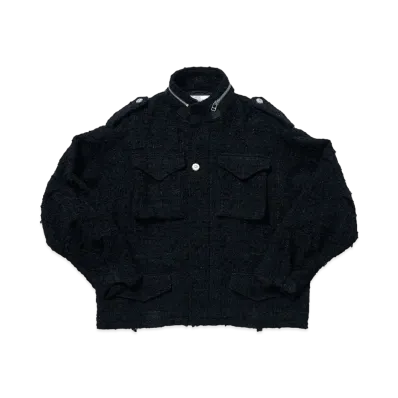 doublet Tweed Military Jacket "Black"