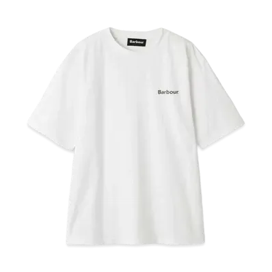 Barbour One Point Basic Logo T-Shirt (Oversized Fit) "White"