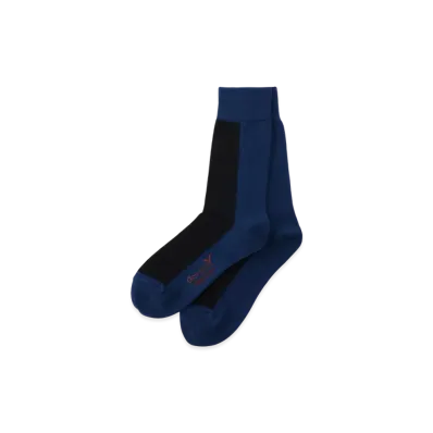 Ground Y Front And Back Two Color Socks "Blue/Black"
