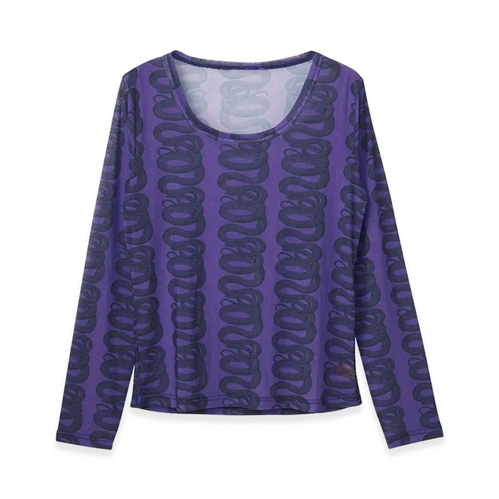 HYSTERIC GLAMOUR Women's Snake Loop T-Shirt "Purple"