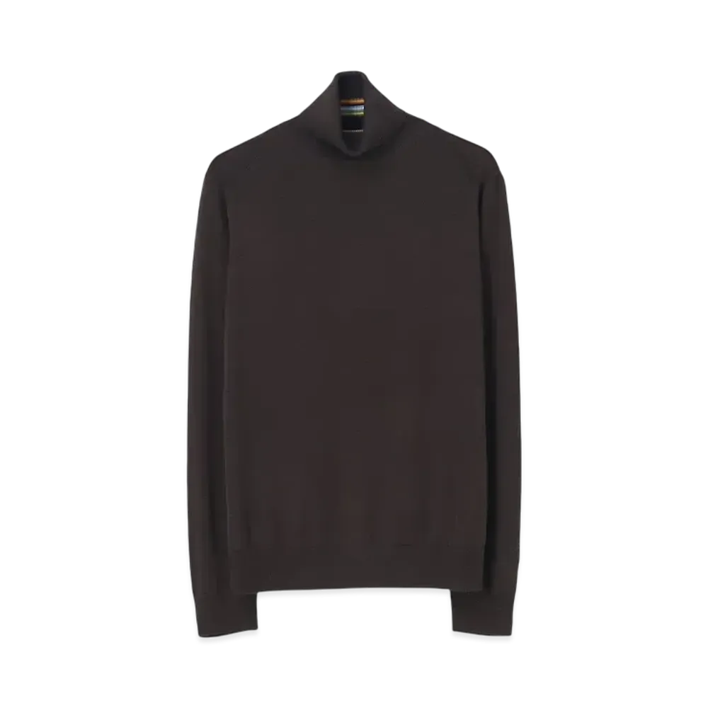 Paul Smith Fine Gauge Turtleneck Knit "ChocolateBrown"