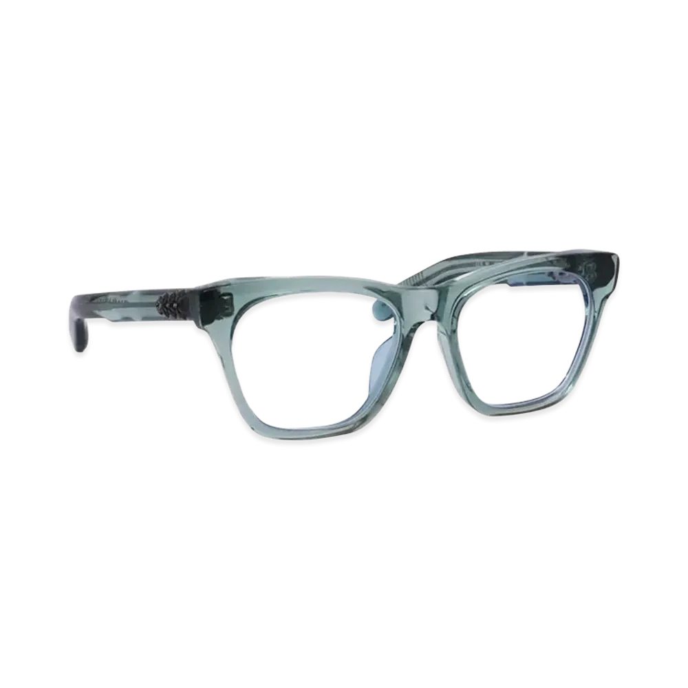 Chrome Hearts 53 19-142 CLITTERATI Star Temple Clear Frame Sunglasses "Blue"