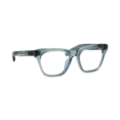Chrome Hearts 53 19-142 CLITTERATI Star Temple Clear Frame Sunglasses "Blue"