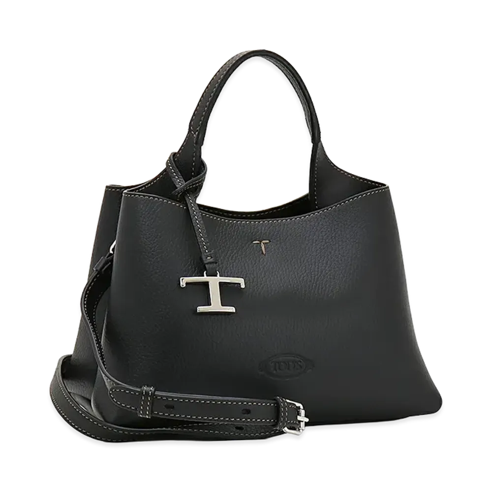 TOD'S Women's T Timeless Charm Leather Micro Handbag "Black"