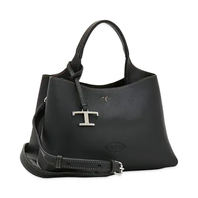 TOD'S Women's T Timeless Charm Leather Micro Handbag "Black"