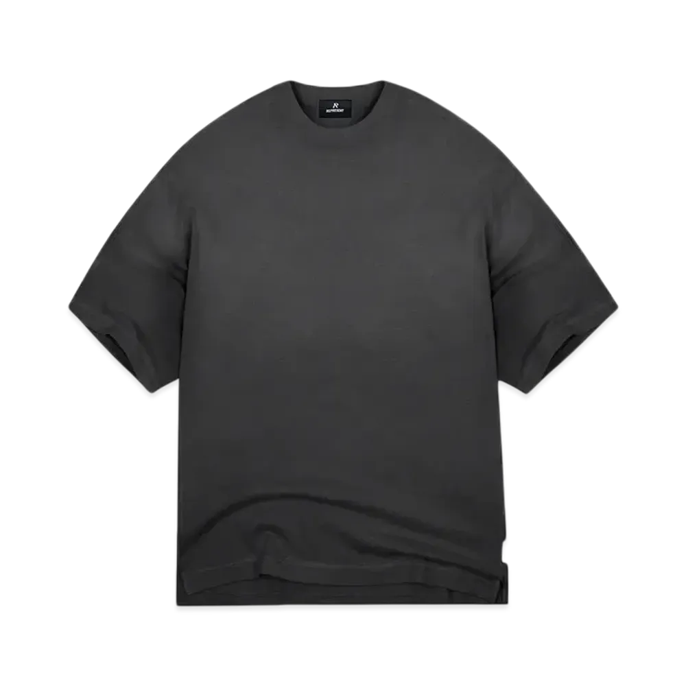 REPRESENT Stepped Hem T-Shirt "Stained Black"