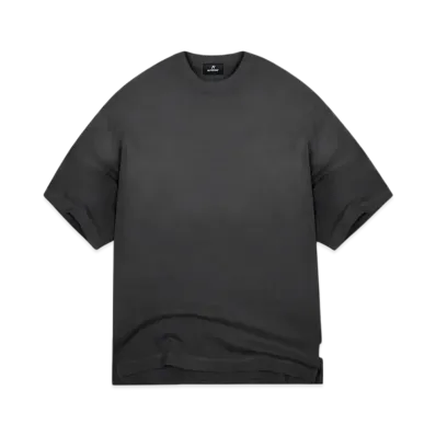 REPRESENT Stepped Hem T-Shirt "Stained Black"