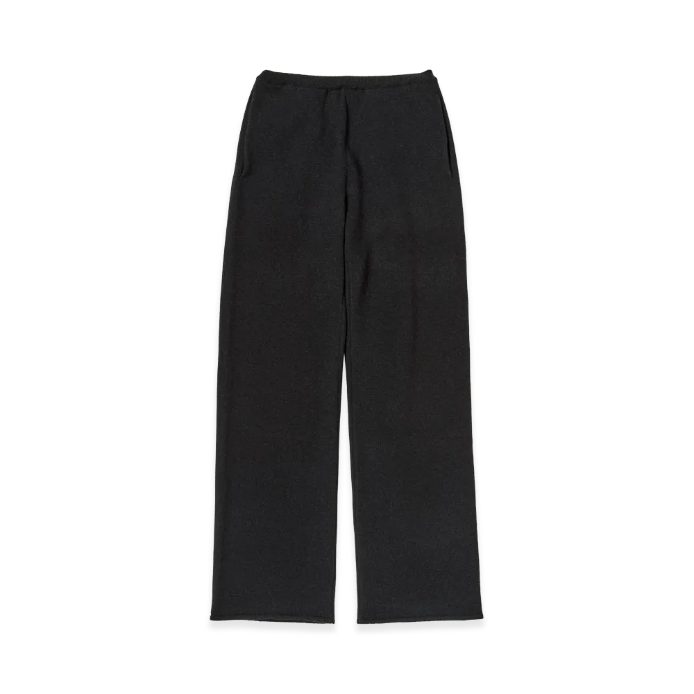 AURALEE Women's Super Fine Wool Knit Pants "Top Black"