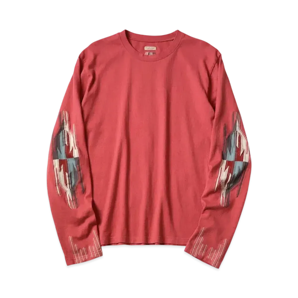 KAPITAL Ortega Crew Long Tee "Red"