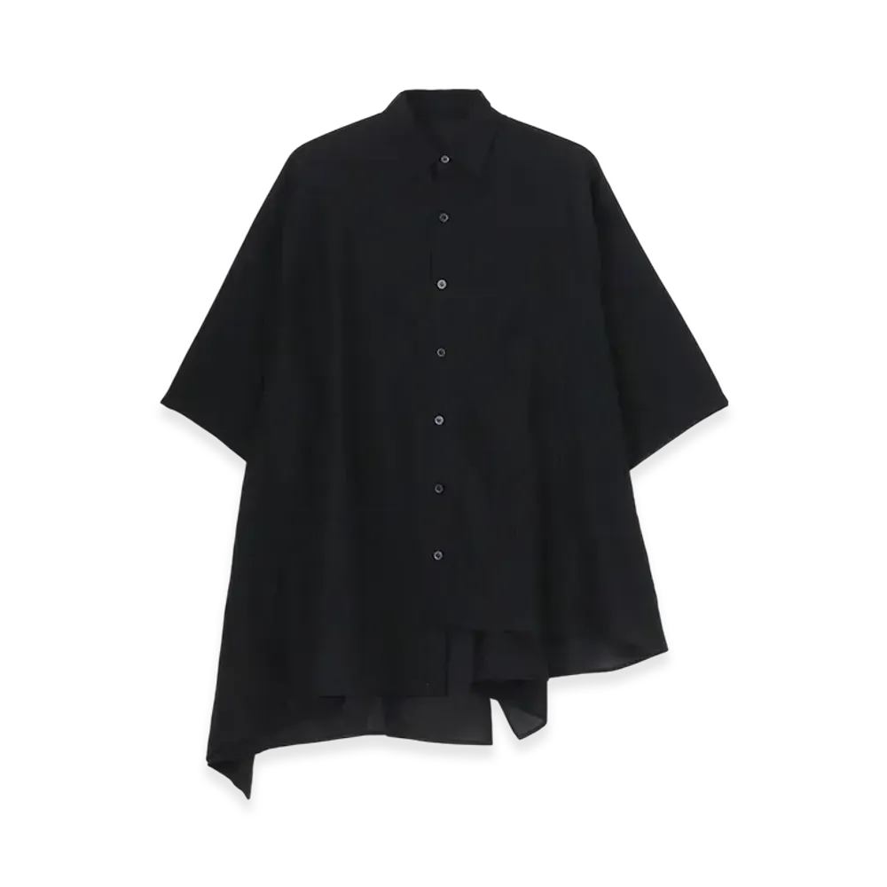 Yohji Yamamoto Si/C Lawn Raglan Short Slv Blouse "Black"