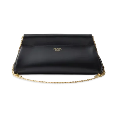 PRADA Enchaine Medium Leather Bag "Black"
