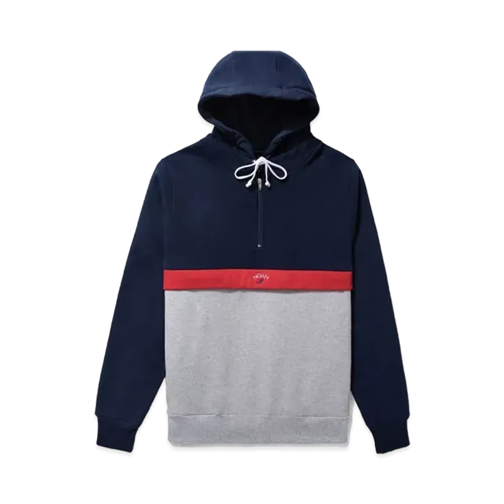 Noah Runner Hoodie "Heather Grey/Red/Navy"
