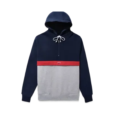 Noah Runner Hoodie "Heather Grey/Red/Navy"
