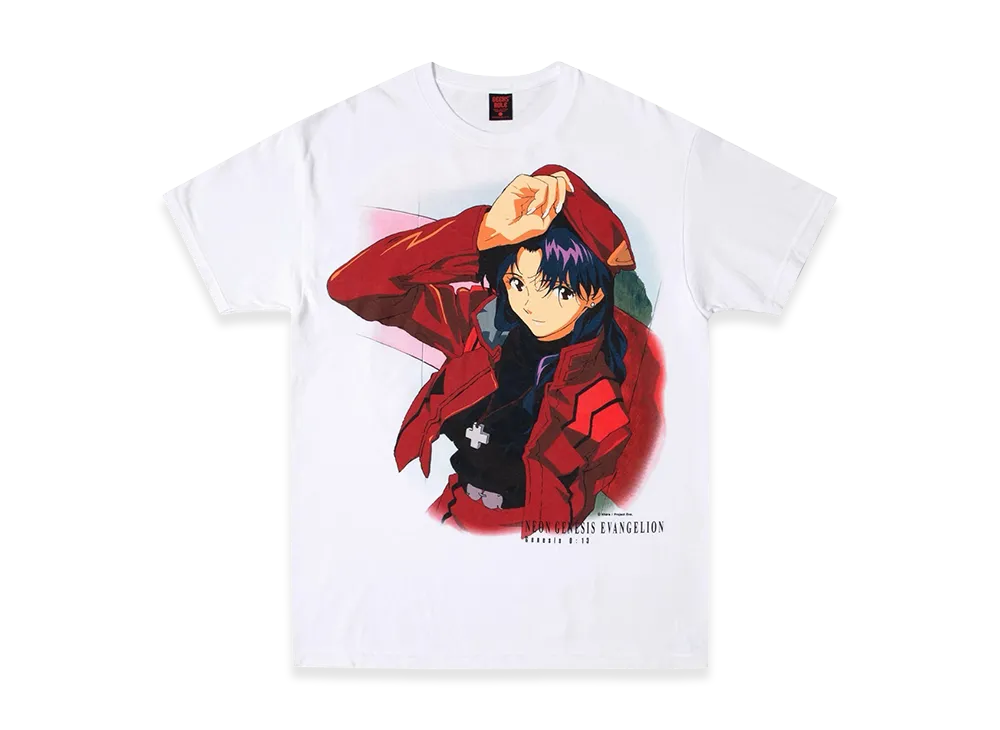 Geeks Rule x Neon Genesis Evangelion Silkscreen Printing T Shirt Misato "White"