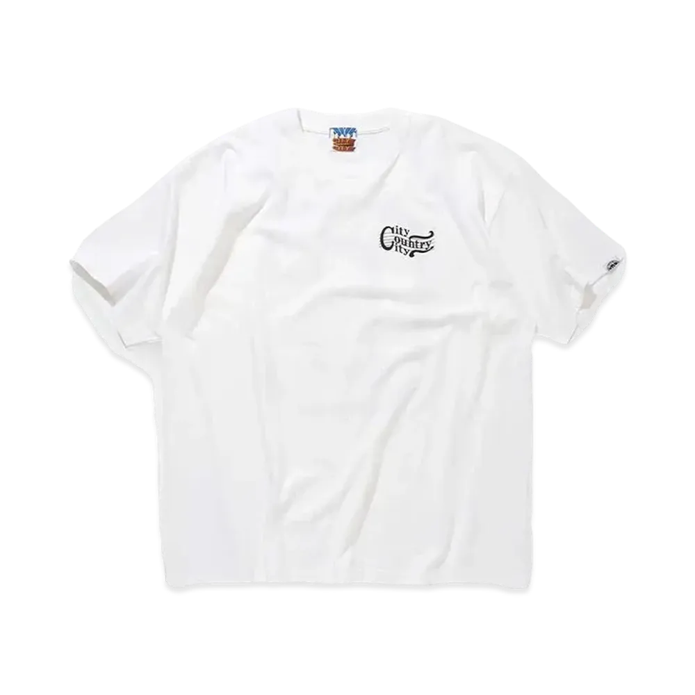 CITY COUNTRY CITY Cotton T-shirt_C "WHITE"