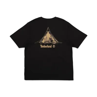Timberland Allgender Short Sleeve Camp Graphic Tee "Black"