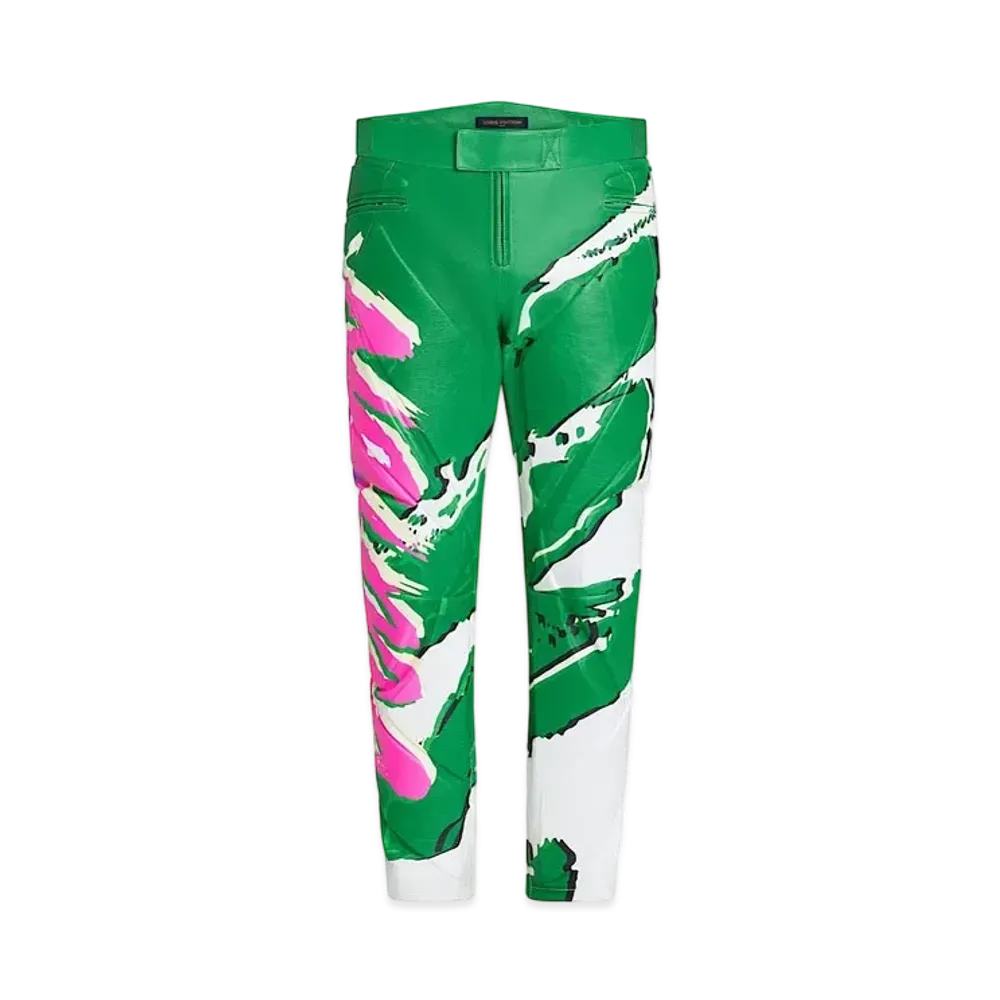 Louis Vuitton Graphic Leather Biker Pants