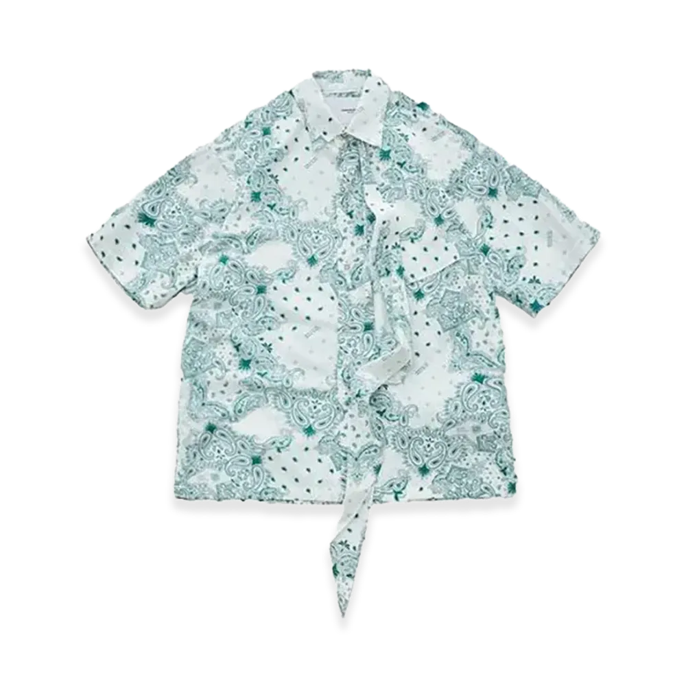 yoshiokubo S/S Paisley Scarf Shirt "White"