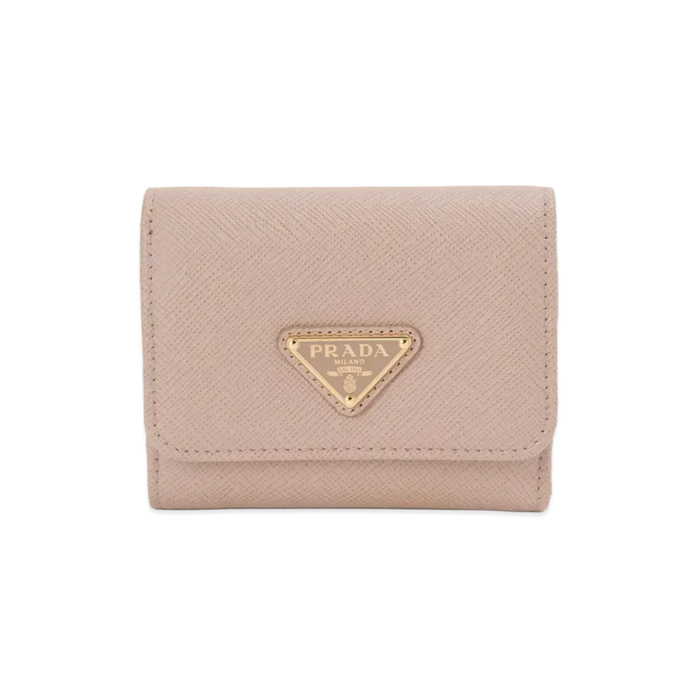 PRADA Trifold Wallet "Pink Beige"